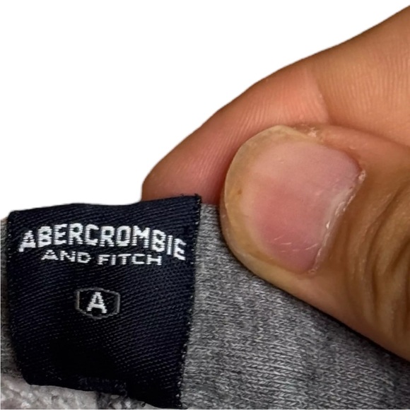 Vintage A&F Abercrombie & Fitch Gym Issue 90s Hoodie Sweatshirt Mens M Gray Y2K - Picture 5 of 12